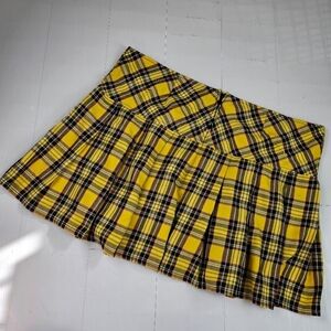 Plus Size 2LX Yellow Plaid Tripp Skirt